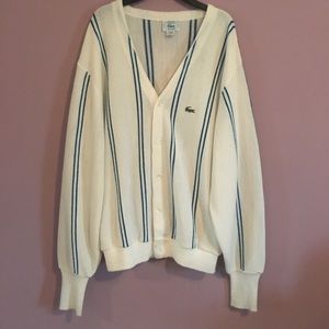 Lacoste blue stripes cardigan